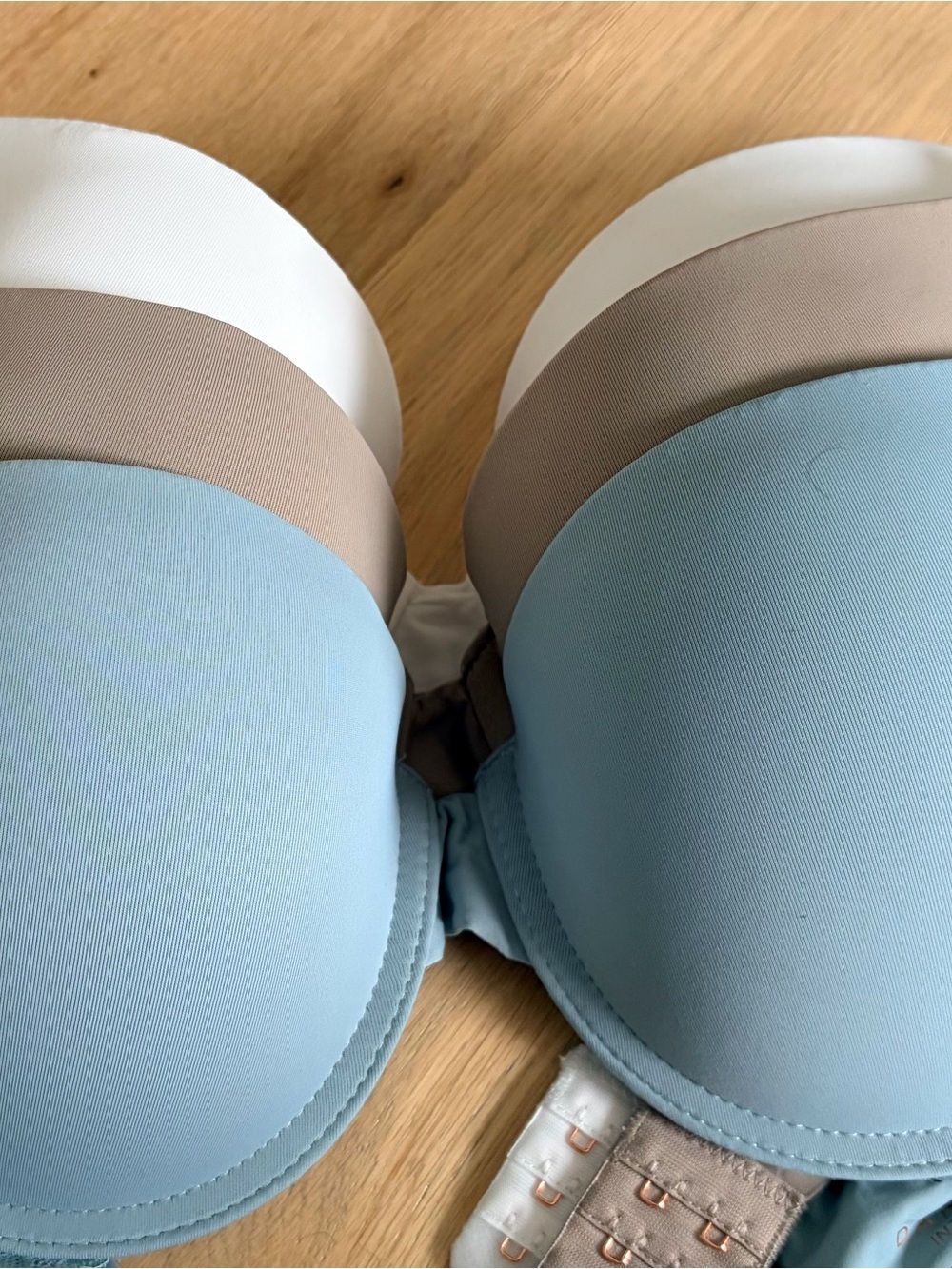 Danskin Light Blue, Beige & White Smooth Molded Bra